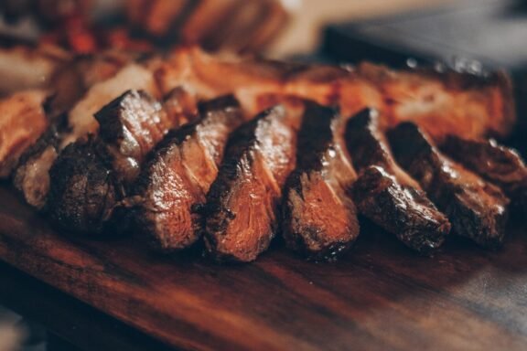 cooked sliced meat