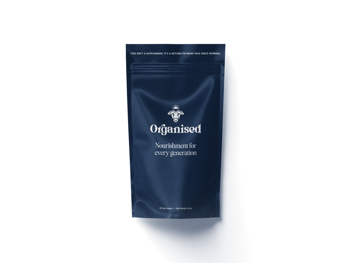 Organised grass-fed beef organ blend pouch